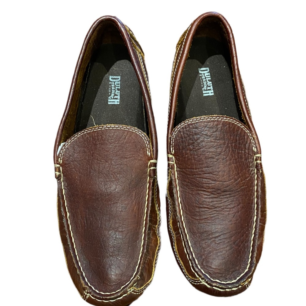 Duluth Trading Company Mens 9.5 Leather Driving Flats